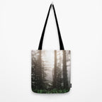 Pacific Northwest Forest Fog Adventures Tote Bag Gallery Image 2