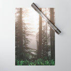 Pacific Northwest Forest Fog Adventures Wrapping Paper Gallery Image 1