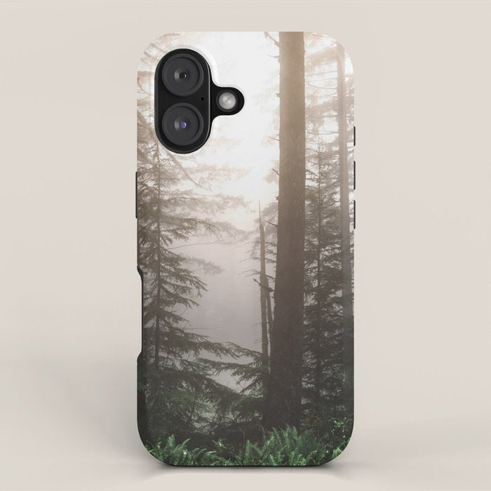 Pacific Northwest Forest Fog Adventures iPhone Case Gallery Image 1