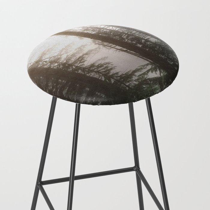 Pacific Northwest Forest Fog Adventures Stool Gallery Image 2