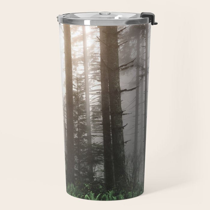 Pacific Northwest Forest Fog Adventures Travel Mug Gallery Image 2