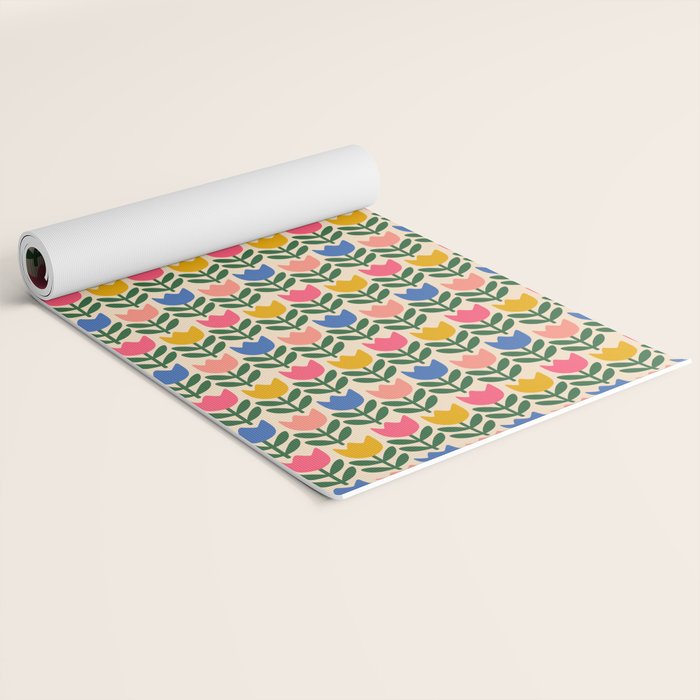 Tulip - Floral pattern 1 Yoga Mat Gallery Image 2