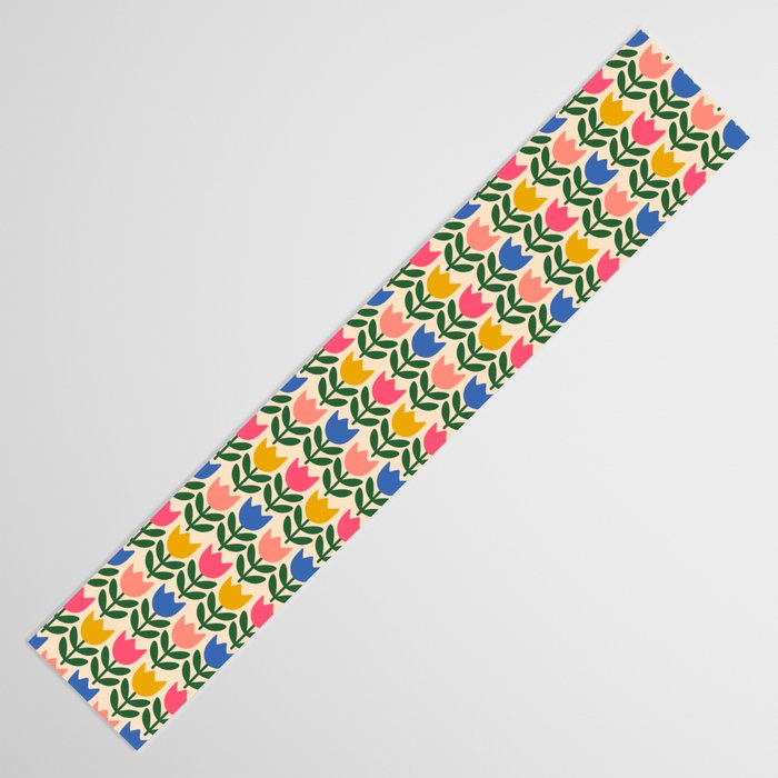 Tulip - Floral pattern 1 Table Runner Gallery Image 3