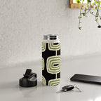 Mid Century Modern Decoration 236 Black Beige and Olive Green Water Bottle Gallery Image 4