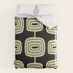 Mid Century Modern Decoration 236 Black Beige and Olive Green Comforter Gallery Image 6