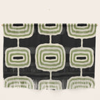 Mid Century Modern Decoration 236 Black Beige and Olive Green Wall Hanging Gallery Image 1