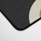 Mid Century Modern Decoration 236 Black Beige and Olive Green Desk Mat Gallery Image 4