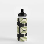 Mid Century Modern Decoration 236 Black Beige and Olive Green Water Bottle Gallery Image 2