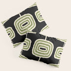 Mid Century Modern Decoration 236 Black Beige and Olive Green Pillow Sham Gallery Image 3