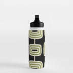 Mid Century Modern Decoration 236 Black Beige and Olive Green Water Bottle Gallery Image 3