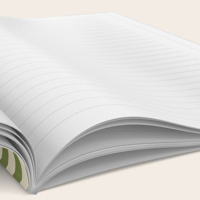 Mid Century Modern Decoration 236 Black Beige and Olive Green Notebook Gallery Image 2