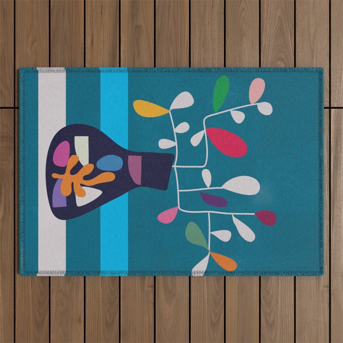 Vase of Vibrance 1 Outdoor Rug Gallery Image 1