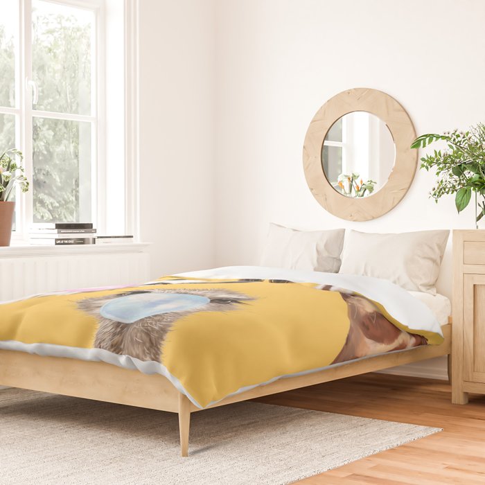 Bubble Gum Gang in Yellow Duvet Cover Gallery Image 2