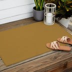 Ochre Yellow Solid Color Outdoor Rug Gallery Image 2