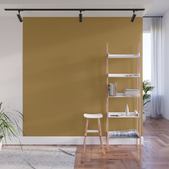 Ochre Yellow Solid Color Wall Mural Gallery Image 1