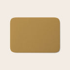 Ochre Yellow Solid Color Bath Mat Gallery Image 1