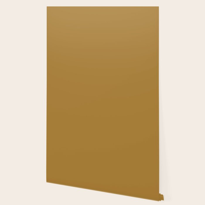 Ochre Yellow Solid Color Wallpaper Gallery Image 2