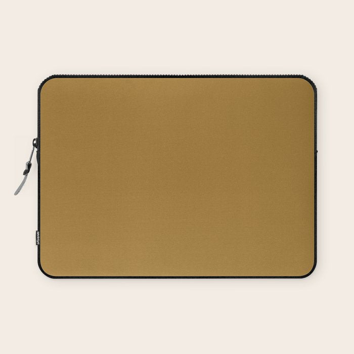 Ochre Yellow Solid Color Laptop Sleeve Gallery Image 1