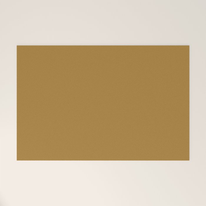 Ochre Yellow Solid Color Welcome Mat Gallery Image 1