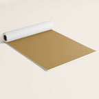Ochre Yellow Solid Color Yoga Mat Gallery Image 2