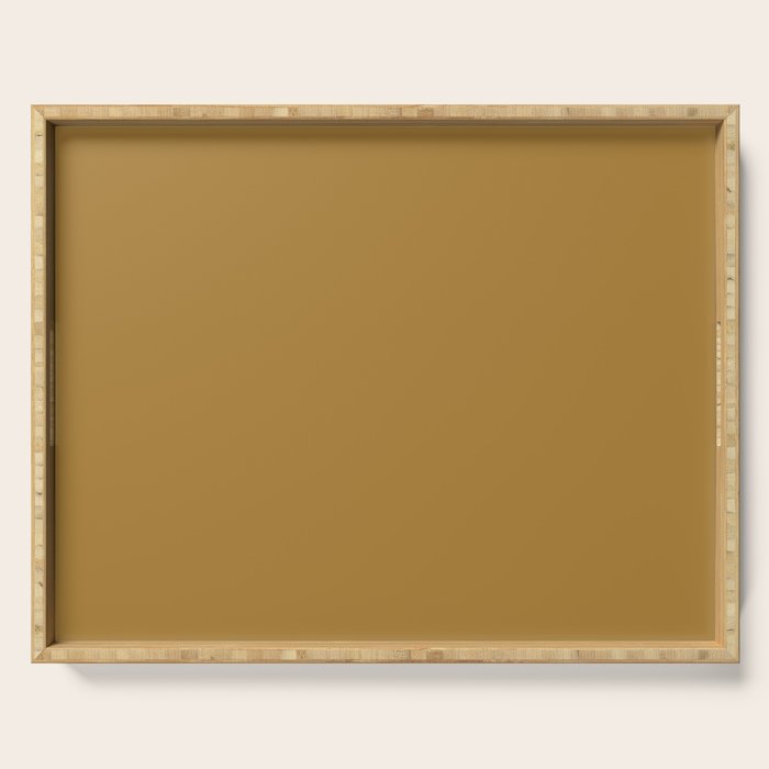 Ochre Yellow Solid Color Serving Tray Gallery Image 1