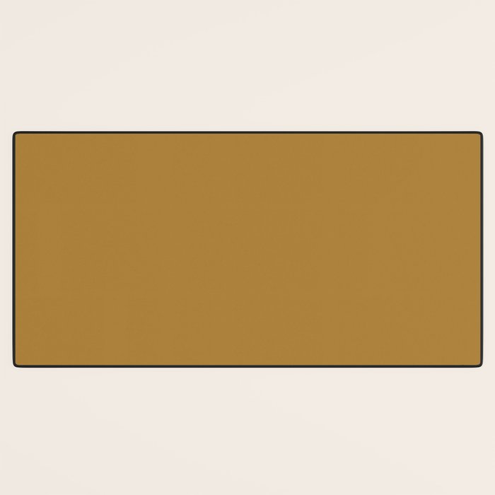 Ochre Yellow Solid Color Desk Mat Gallery Image 3