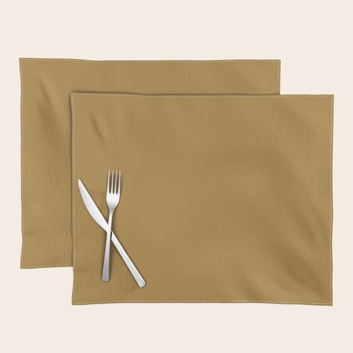 Ochre Yellow Solid Color Placemat Gallery Image 1