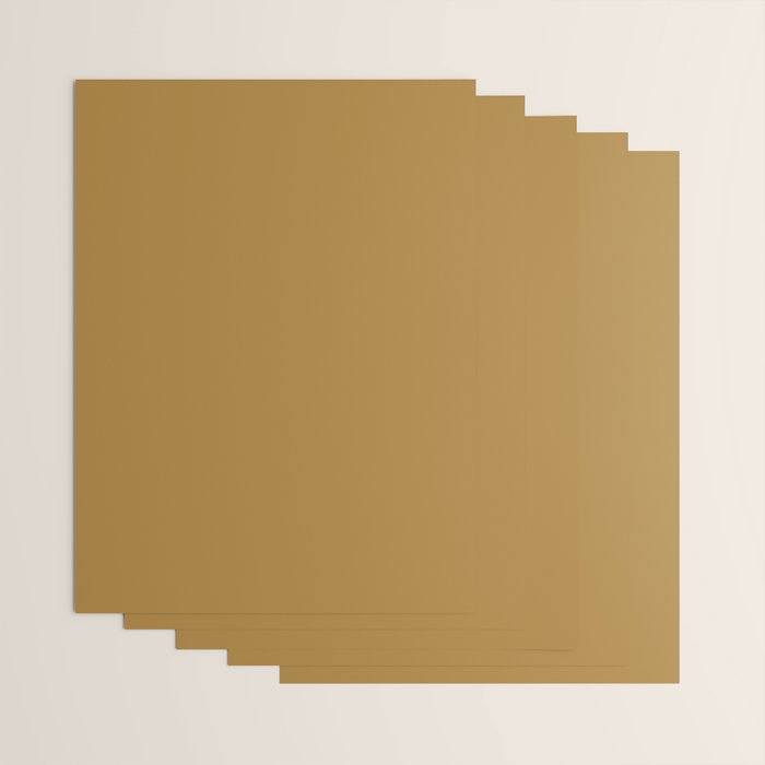 Ochre Yellow Solid Color Wrapping Paper Gallery Image 3