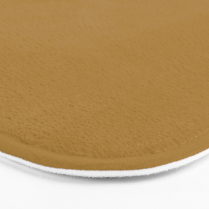 Ochre Yellow Solid Color Bath Mat Gallery Image 3