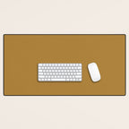 Ochre Yellow Solid Color Desk Mat Gallery Image 1