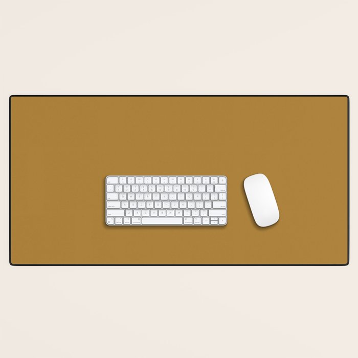 Ochre Yellow Solid Color Desk Mat Gallery Image 1