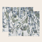 Watercolor Leaves Floral Prints Placemat Gallery Image 1