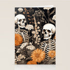Bones and Blooms Skeleton Art Stationery Card Gallery Image 2