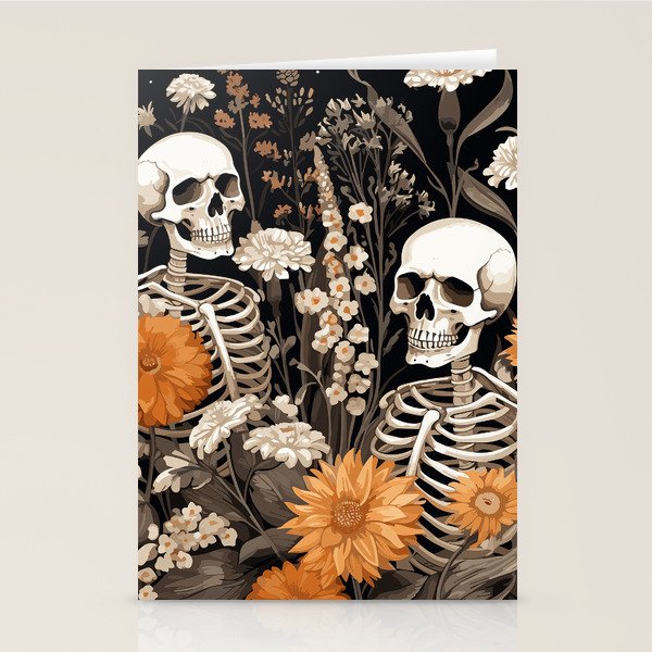 Bones and Blooms Skeleton Art Stationery Card Gallery Image 2