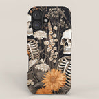 Bones and Blooms Skeleton Art iPhone Case Gallery Image 1