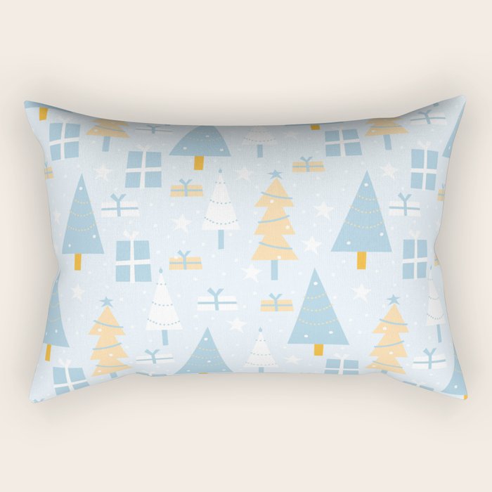 Christmas trees pattern Rectangular Pillow Gallery Image 1
