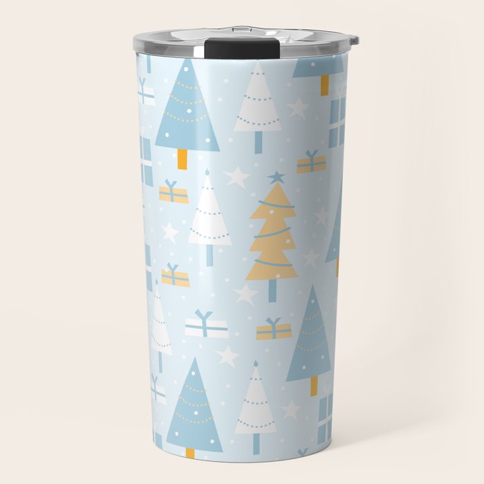 Christmas trees pattern Travel Mug Gallery Image 1