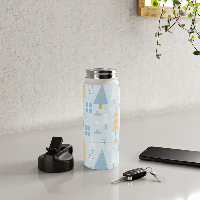 Christmas trees pattern Water Bottle Gallery Image 4