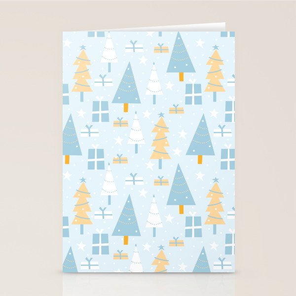 Christmas trees pattern Stationery Card Gallery Image 1