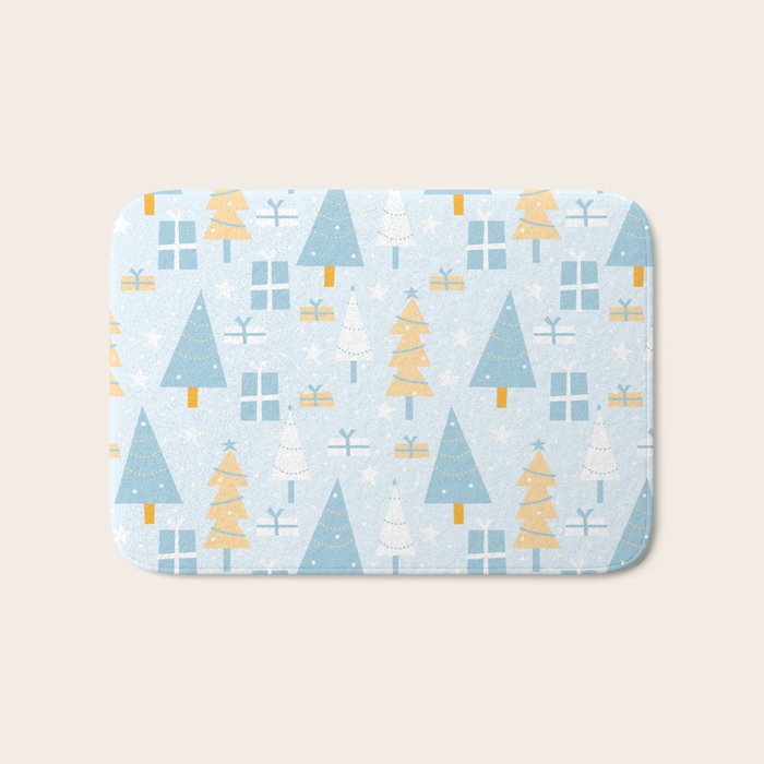 Christmas trees pattern Bath Mat Gallery Image 1