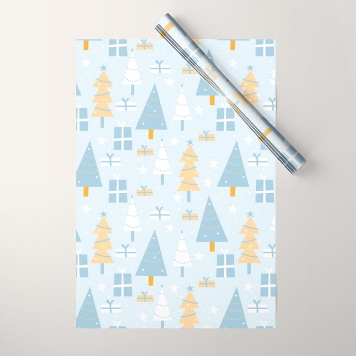 Christmas trees pattern Wrapping Paper Gallery Image 1