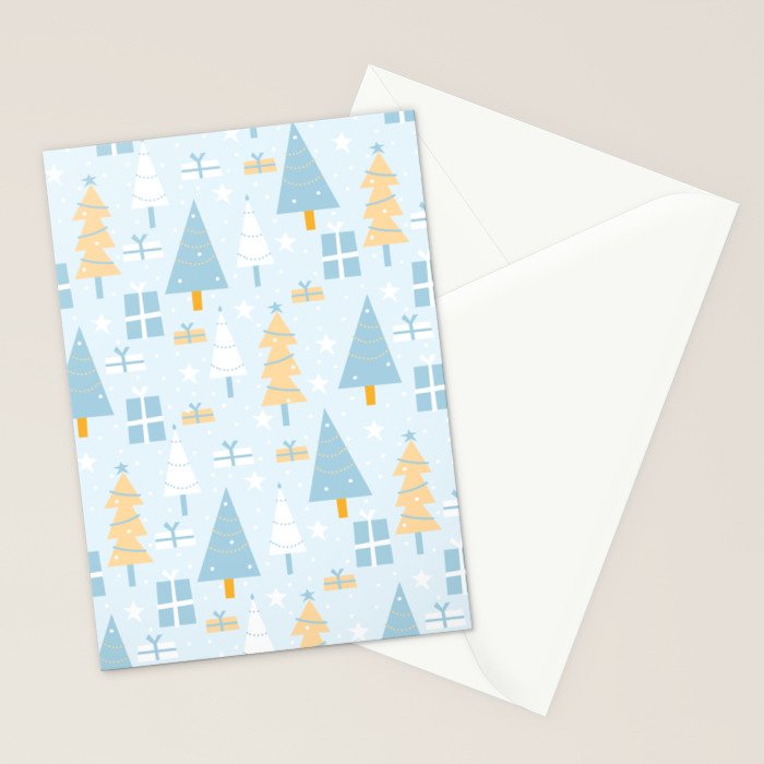 Christmas trees pattern Stationery Card Gallery Image 2