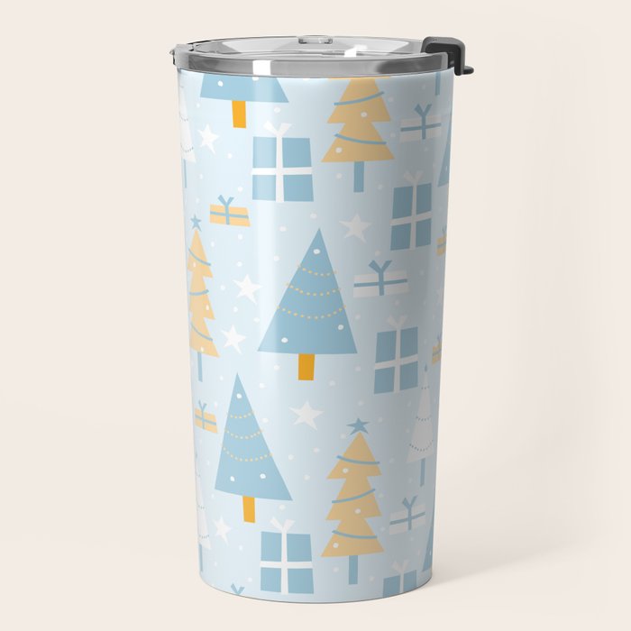 Christmas trees pattern Travel Mug Gallery Image 2