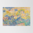 Henri-Edmond Cross Neo-Impressionism Pointillism The Artist's Garden at St. Clair Watercolor Paintin Rug Gallery Image 2