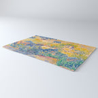 Henri-Edmond Cross Neo-Impressionism Pointillism The Artist's Garden at St. Clair Watercolor Paintin Rug Gallery Image 3