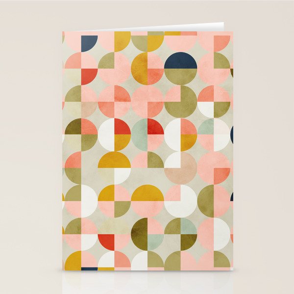 shapes mid century modern abstract Stationery Card Gallery Image 2