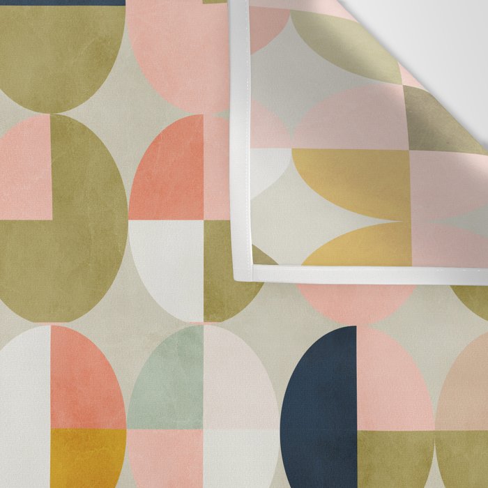 shapes mid century modern abstract Wall Tapestry Gallery Image 3