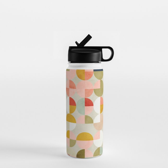 shapes mid century modern abstract Water Bottle Gallery Image 1