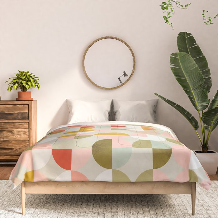 shapes mid century modern abstract Comforter Gallery Image 3