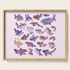 Shark day2 - bright Serving Tray Gallery Image 1